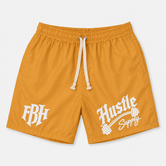 Fueled by Hustle Performance Shorts — Gold
